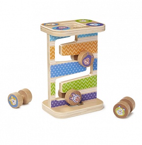 Деревянная башня Зиг-Заг с 4-мя роликами из серии Первые навыки (Melissa&Doug, 30125_md)